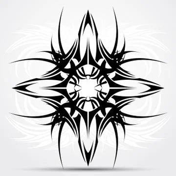Sharp tribal tattoo Stock-Illustration