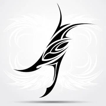 Sharp tribal tattoo Stock Illustration