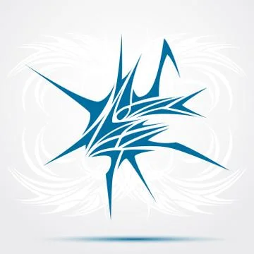 Sharp tribal tattoo Illustrazione stock