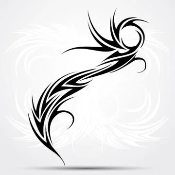 Sharp tribal tattoo Stock-Illustration