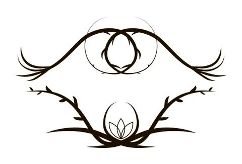 Sharp tribal tattoo Stock Illustration