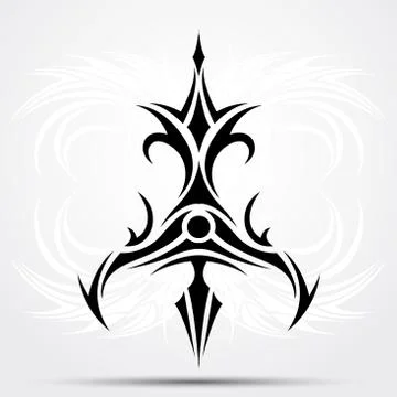 Sharp tribal tattoo Ilustração Stock