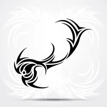 Sharp tribal tattoo Stock Illustration
