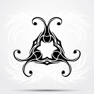 Sharp tribal tattoo. Stock-Illustration