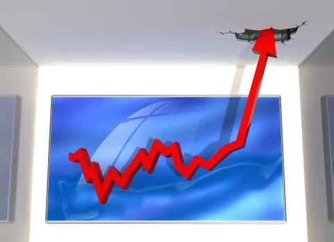 Sharp upturn Stock Illustration