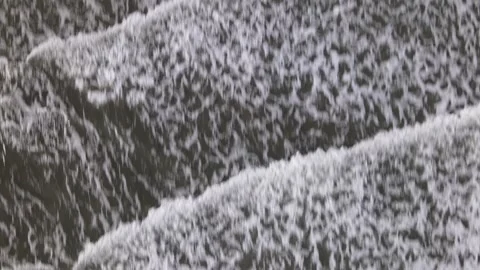 Sharp wave removed from above. Water divider. Stock Footage 166061262