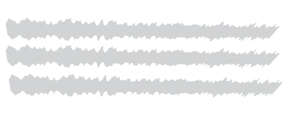 Sharp Zigzag Jagged Torn Paper Stripes Bundle Stock Illustration