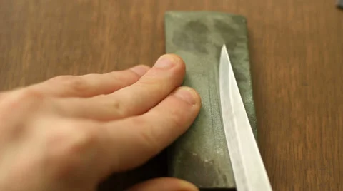 Sharpen A Knife Video stock 36671456