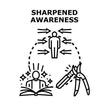 Sharpened awareness concept for personal growth Stock Illustration