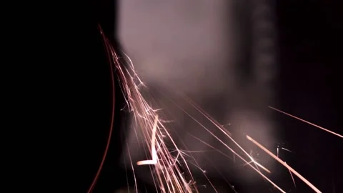 Sharpened close-up in the dark with bright sparks 動画素材 136442553