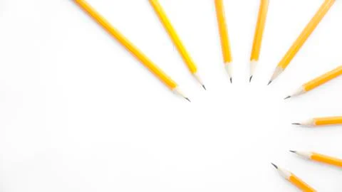 Sharpened pencils are on a white background photo Stock Photos