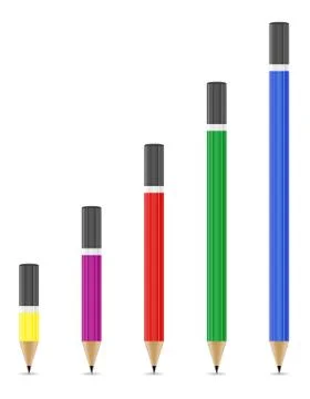 Sharpened pencils vector illustration Stock Illustration