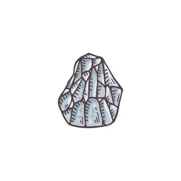 Sharpened stone prehistoric man tool, sketch vector illustration isolated. Stock Illustration