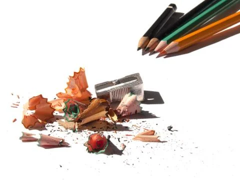 Sharpener and shaves Stock Photos