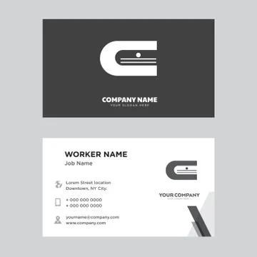 Sharpener business card design Stock Illustration