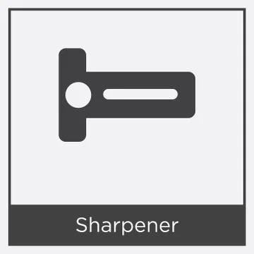 Sharpener icon isolated on white background Free Stock Illustration