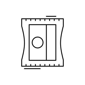 Sharpener icon. Simple line, outline vector elements of office tool icons for ui Stock Illustration
