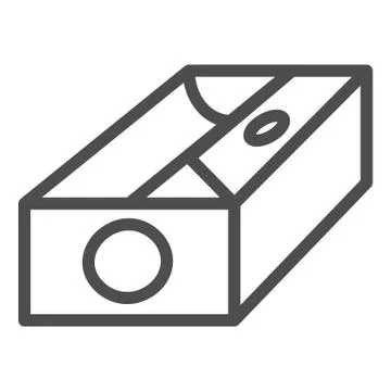 Sharpener line icon, stationery concept, device for sharpening pencil sign on Stock Illustration