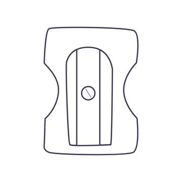 Sharpener outline icon on the white background Stock Illustration