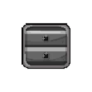 Sharpener pencil sharpen pixel art vector illustration Stock Illustration