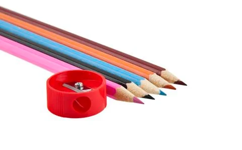Sharpener with pencils Foto stock