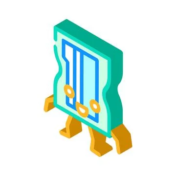 Sharpener school character isometric icon vector illustration Illustrazione stock