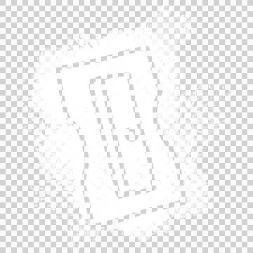 Sharpener on scribble over black background Stock Illustration