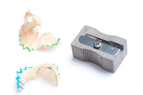 Sharpener with shavings Stock-Fotos