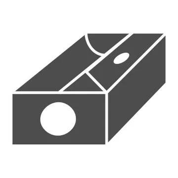 Sharpener solid icon, stationery concept, device for sharpening pencil sign on Stock Illustration