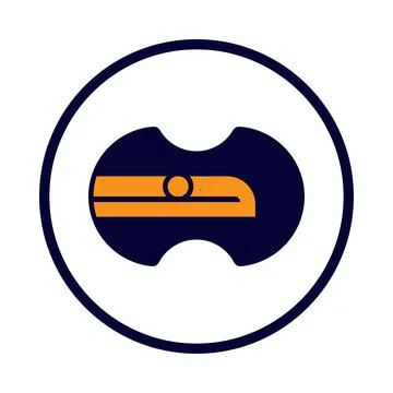 Sharpener stationery tool icon Stock Illustration
