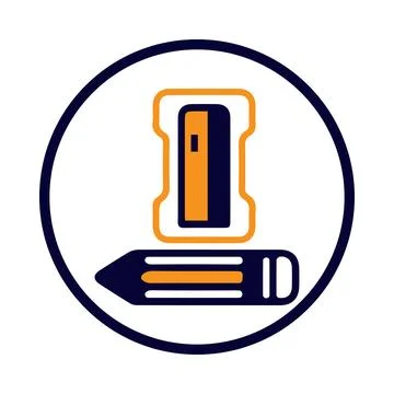 Sharpener stationery tool icon Stock Illustration