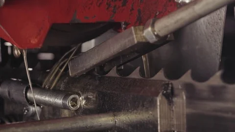 Sharpening bandsaw closeup Stock Footage 85068592