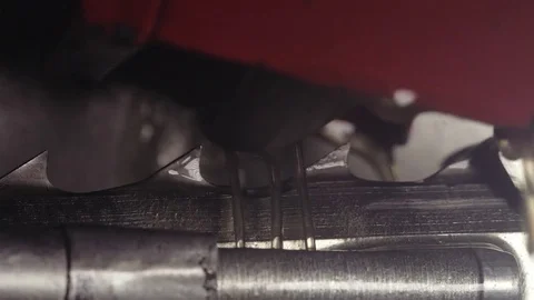 Sharpening bandsaw closeup Stock Footage 85068639