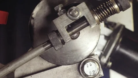 Sharpening bandsaw closeup Stock Footage 85068734