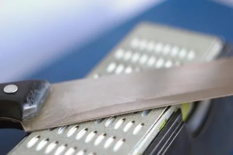 Sharpening the blade Stock Photos