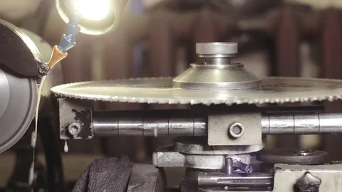 Sharpening circular saws Stock Footage 85068830