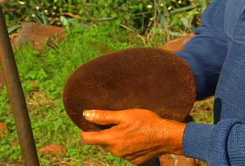 Sharpening garden tool 01 Stock Footage 516870