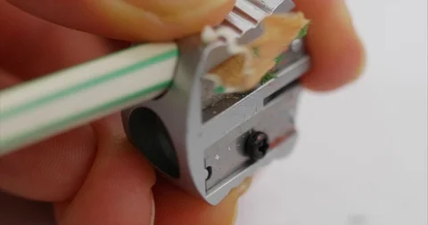 Sharpening green pencil Stock Footage 102253708