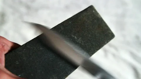 Sharpening a knife 库存影片 10844200