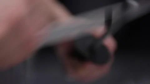 Sharpening a knife 스톡 동영상 133207090