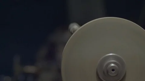 Sharpening knife on sharpening machine Stock Footage 73225214