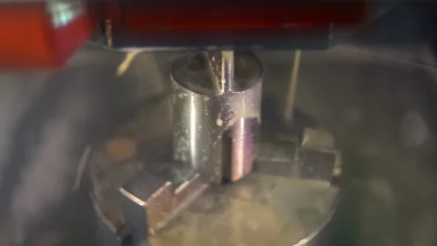 Sharpening the parts by CNC machine. For the tool in automatic mode Stock Footage 201820225