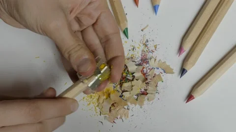 Sharpening pencil black, 4k Stock Footage 61492372