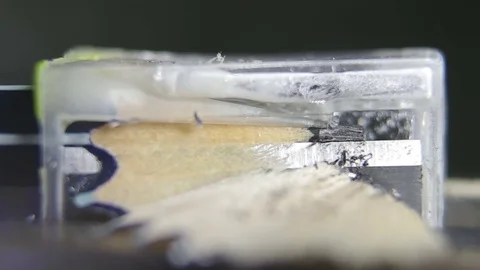 Sharpening of a pencil close up Video stock 82533551