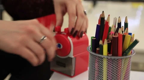 Sharpening a pencil Stock Footage 48240090