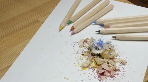 Sharpening pencil green, 4k Stock Footage 61492513