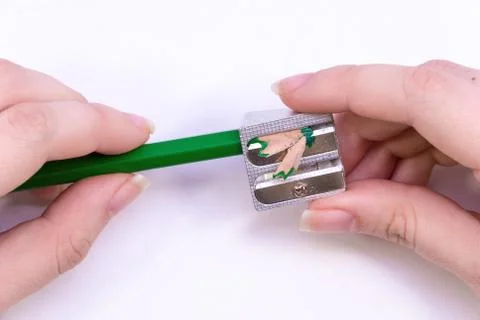 Sharpening pencil Stock Photos
