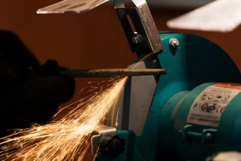 Sharpening process Stock Photos