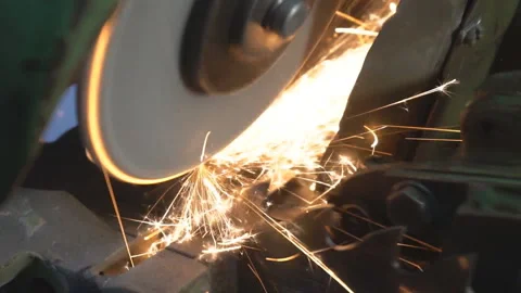 Sharpening the saw blade on the machine Stock Footage 137068403