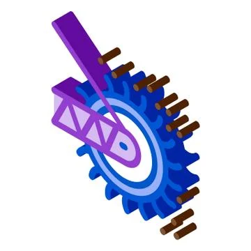 Sharpening saw isometric icon vector illustration Stock Illustration